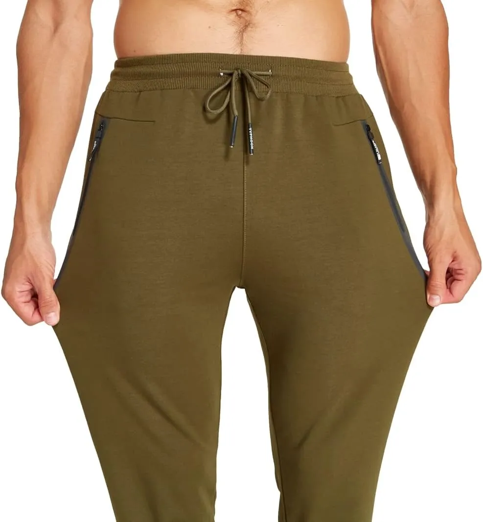 Tansozer Men's Lightweight Joggers Casual Slim Sweatpants Track Pants with Zipper Pockets