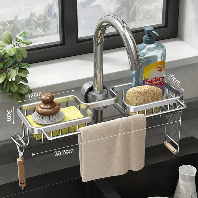 Tap Titan Space-Saving Aluminum Rack for Sink Area Organization