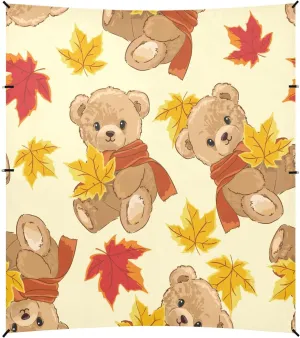 Teddy Bear in Scarf S Beach Tent Camping Sun Shelters Portable Outdoor Canopy Sun Shade for Camping Trips Fishing Backyard Fun or Picnics Easy Setup with Carrying Bag