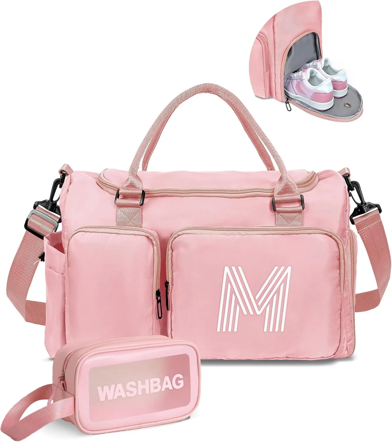 Teen Girl Gifts Trendy Stuff, Personalized Gifts, Initial Travel Duffel Bag, Personalized Weekender Bag,Monogram Overnight Bag, Trendy Stuff Gifts for Girls Friend Birthday Gift