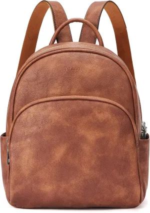 Telena Small Backpack Purse for Women Girls Cute Mini Leather Backpack Travel Shoulder Bags