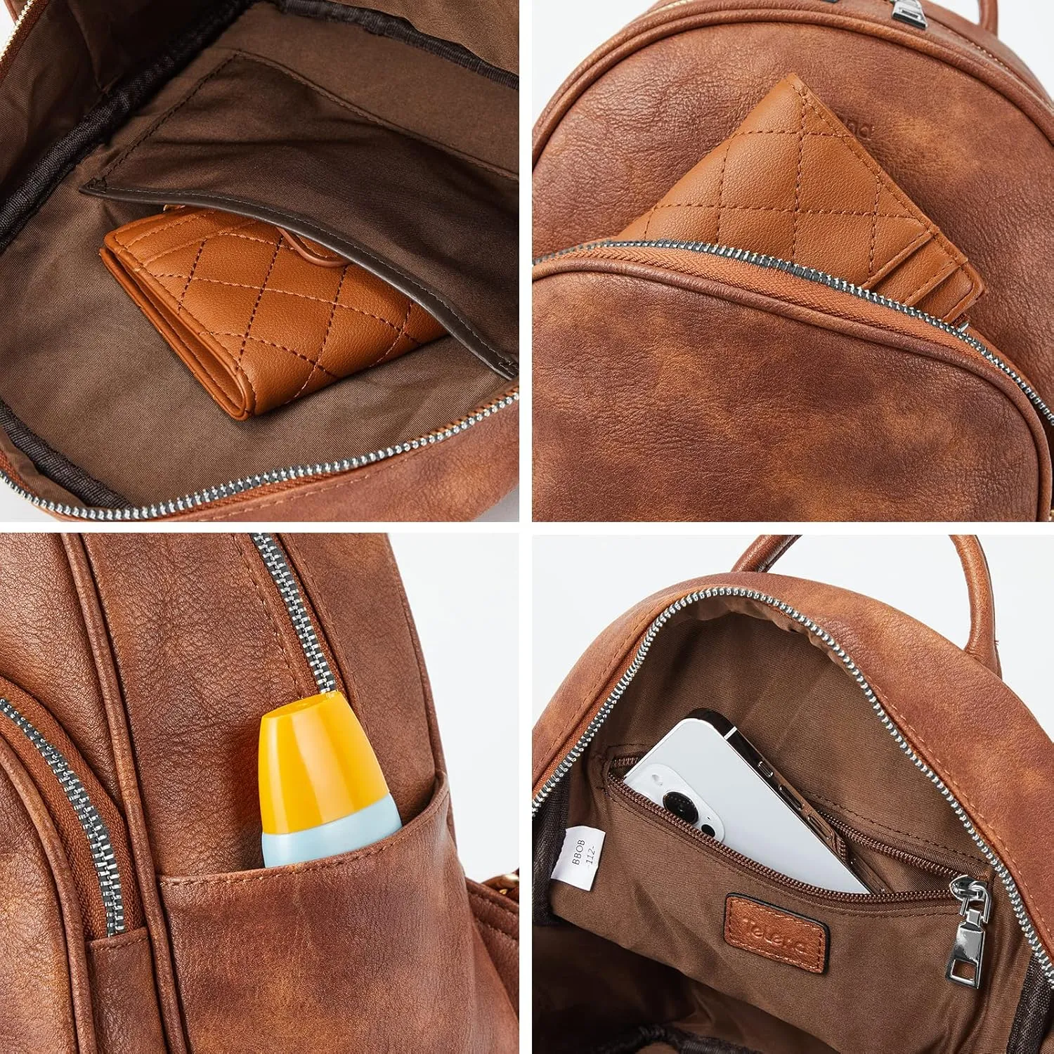 Telena Small Backpack Purse for Women Girls Cute Mini Leather Backpack Travel Shoulder Bags