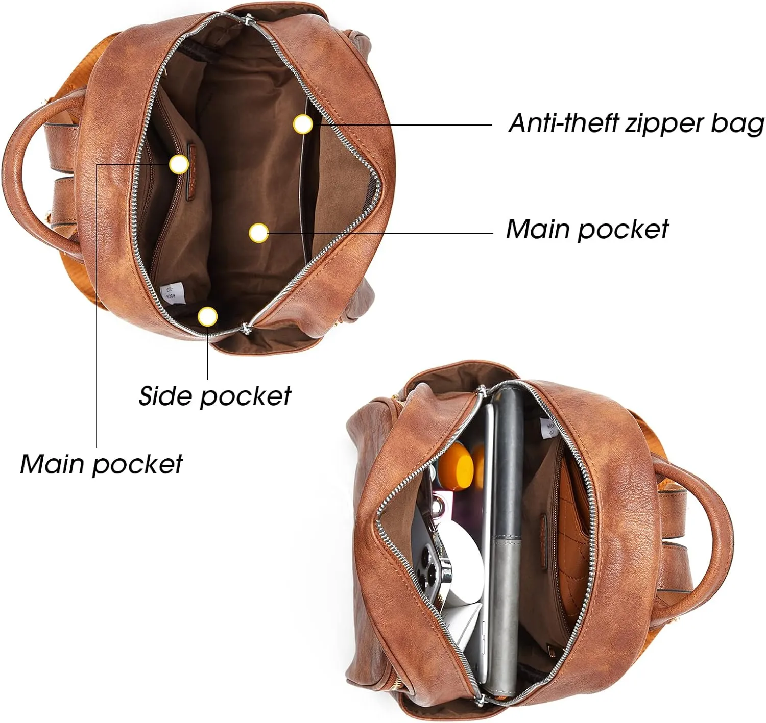 Telena Small Backpack Purse for Women Girls Cute Mini Leather Backpack Travel Shoulder Bags