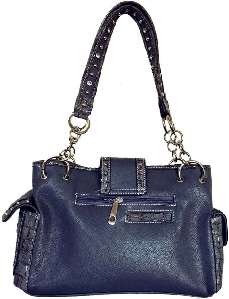 Texas West Women's Premium Buckle 3D Pistols Shoulder Handbag in 6 colors