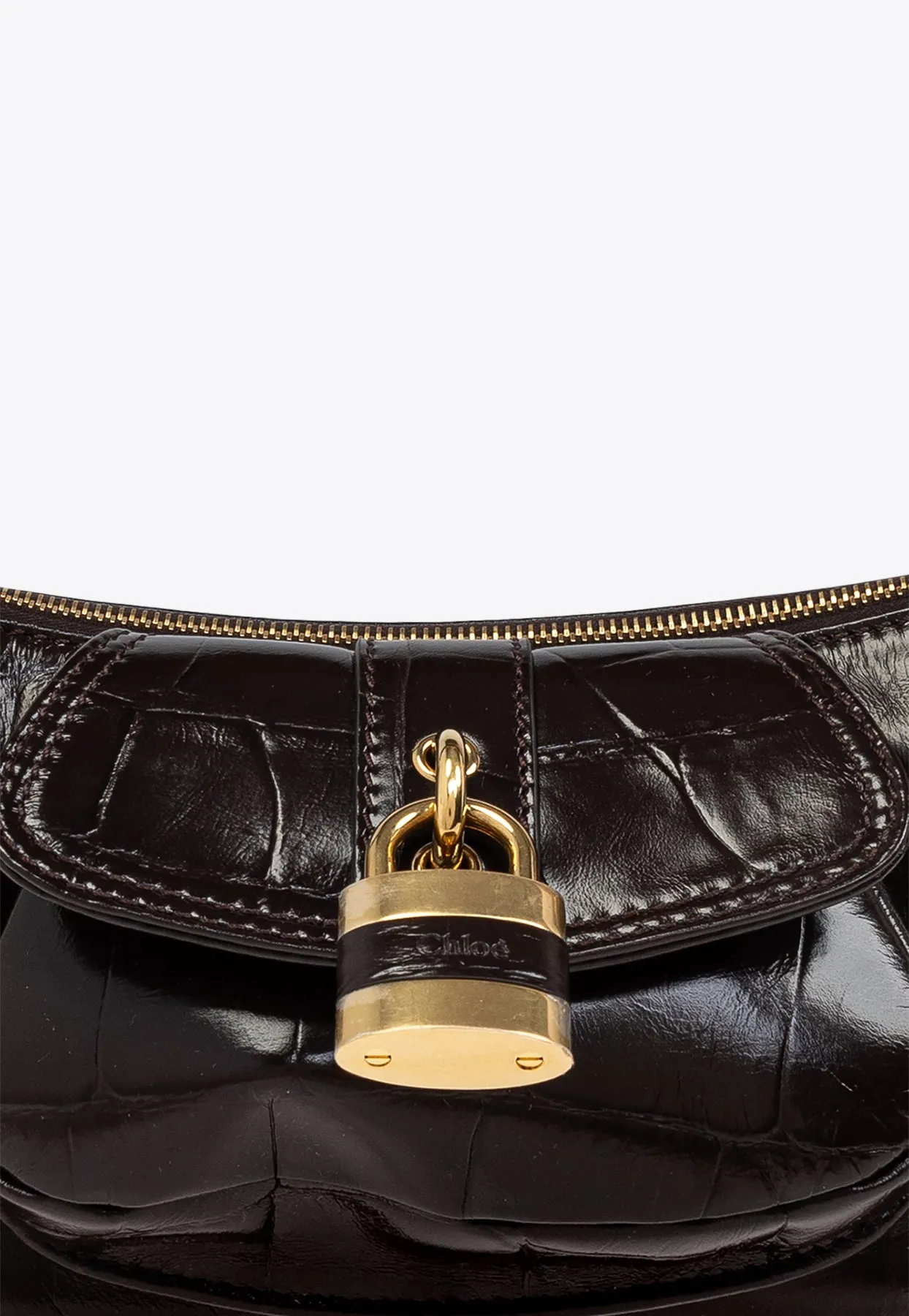 The 99 Croc-Embossed Leather Shoulder Bag
