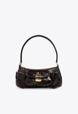 The 99 Croc-Embossed Leather Shoulder Bag