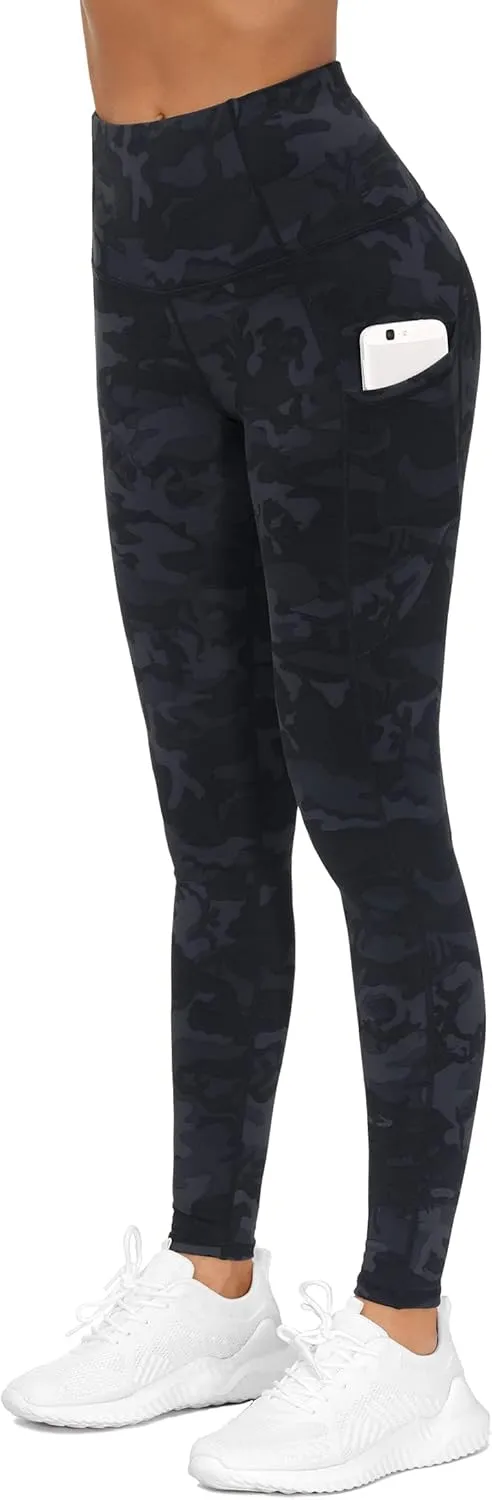 THE GYM PEOPLE Thick High Waist Yoga Pants with Pockets, Tummy Control Workout Running Yoga Leggings for Women