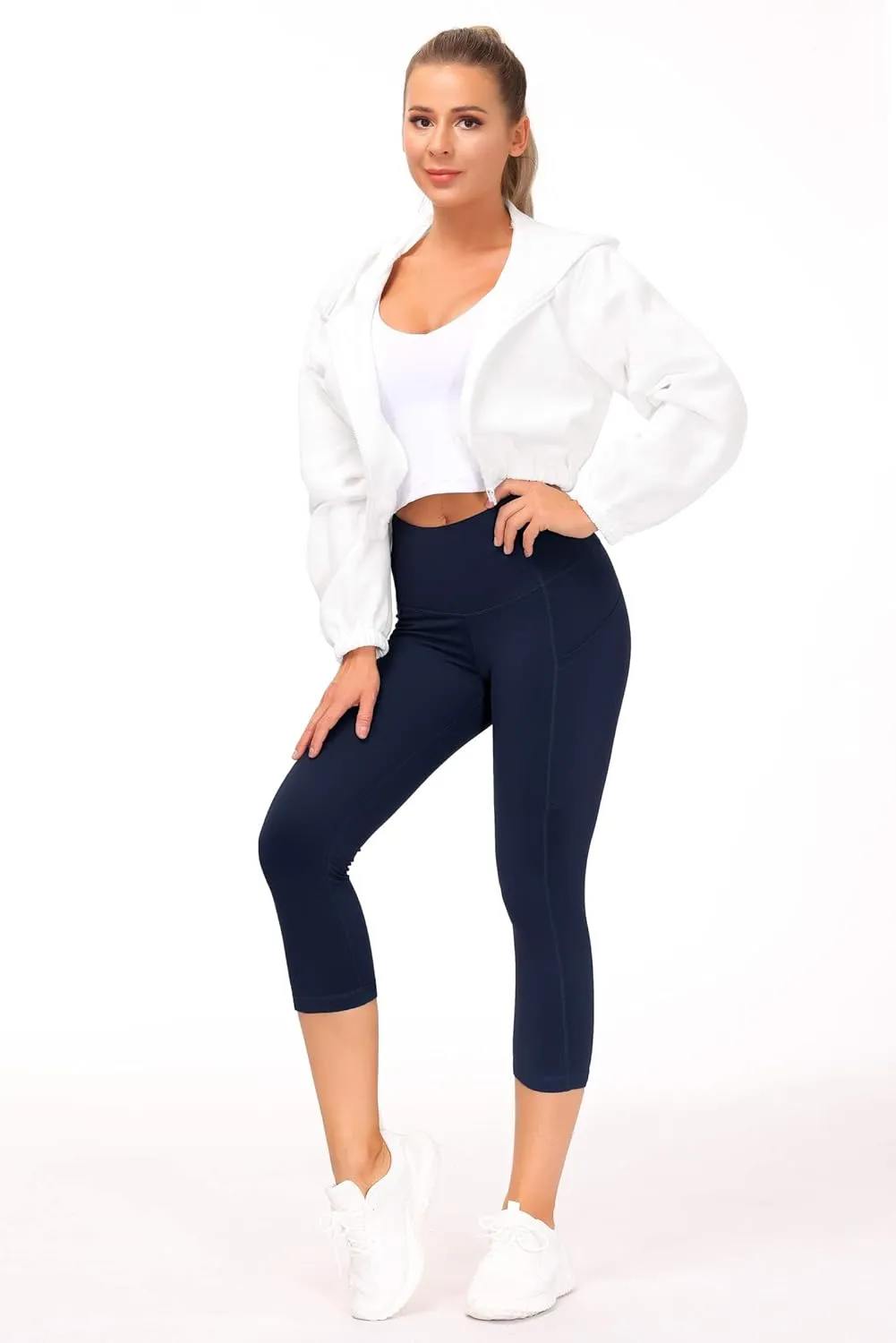 THE GYM PEOPLE Womens' Yoga Pants High Waist with Pocket Tummy Control