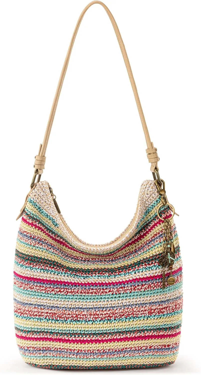 The Sak Sequoia Hobo Bag - Hand Crochet Large Women's Purse for Everyday & Travel - Durable Handbag & Tote With Zipper Pocket