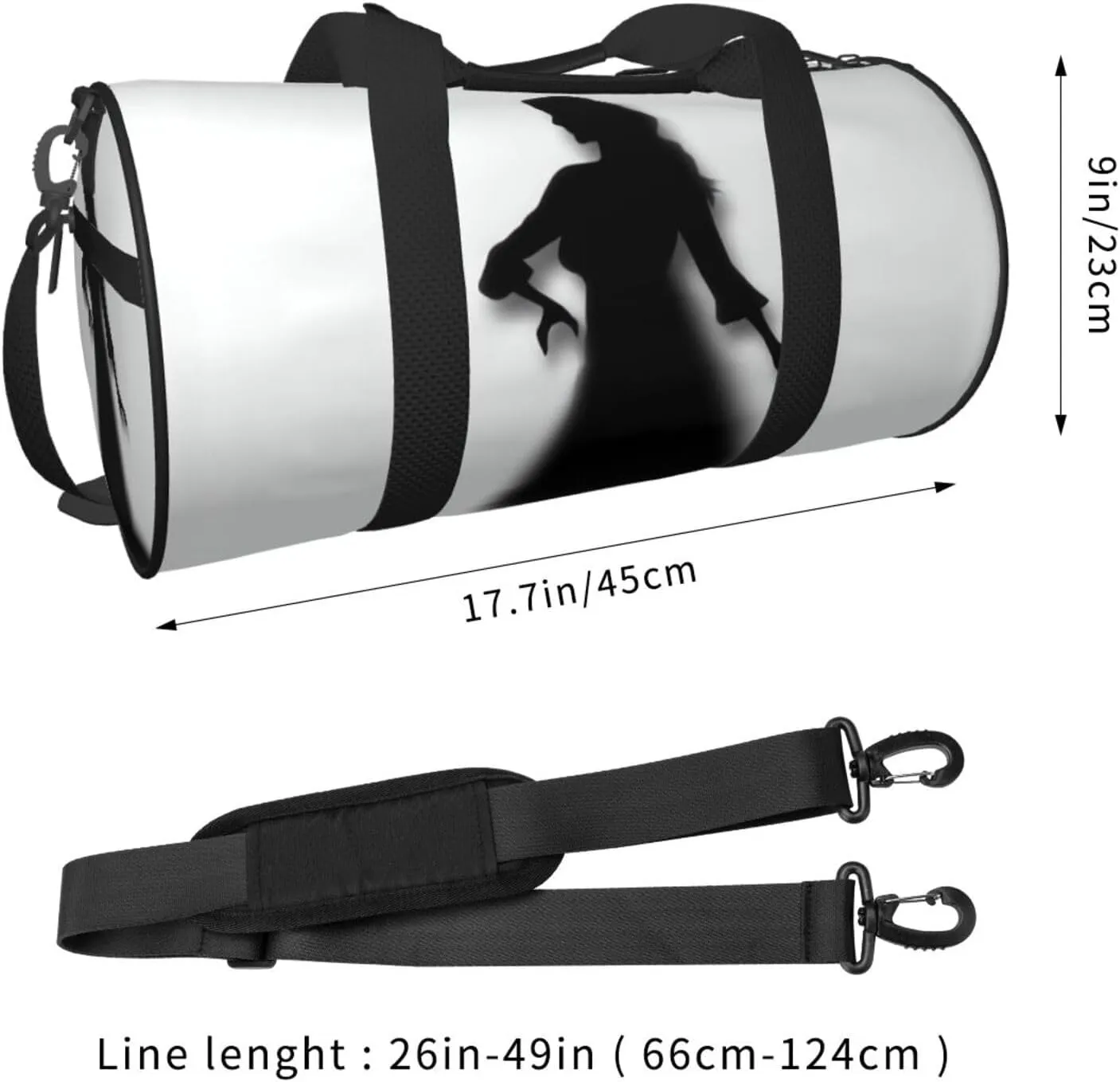 The Shadow of Woman Silhouette Travel Duffle Bag for Men Women Sport Gym Bag Foldable Weekender Bag Carry on Overnight Bag for Travel Swimming Basketball