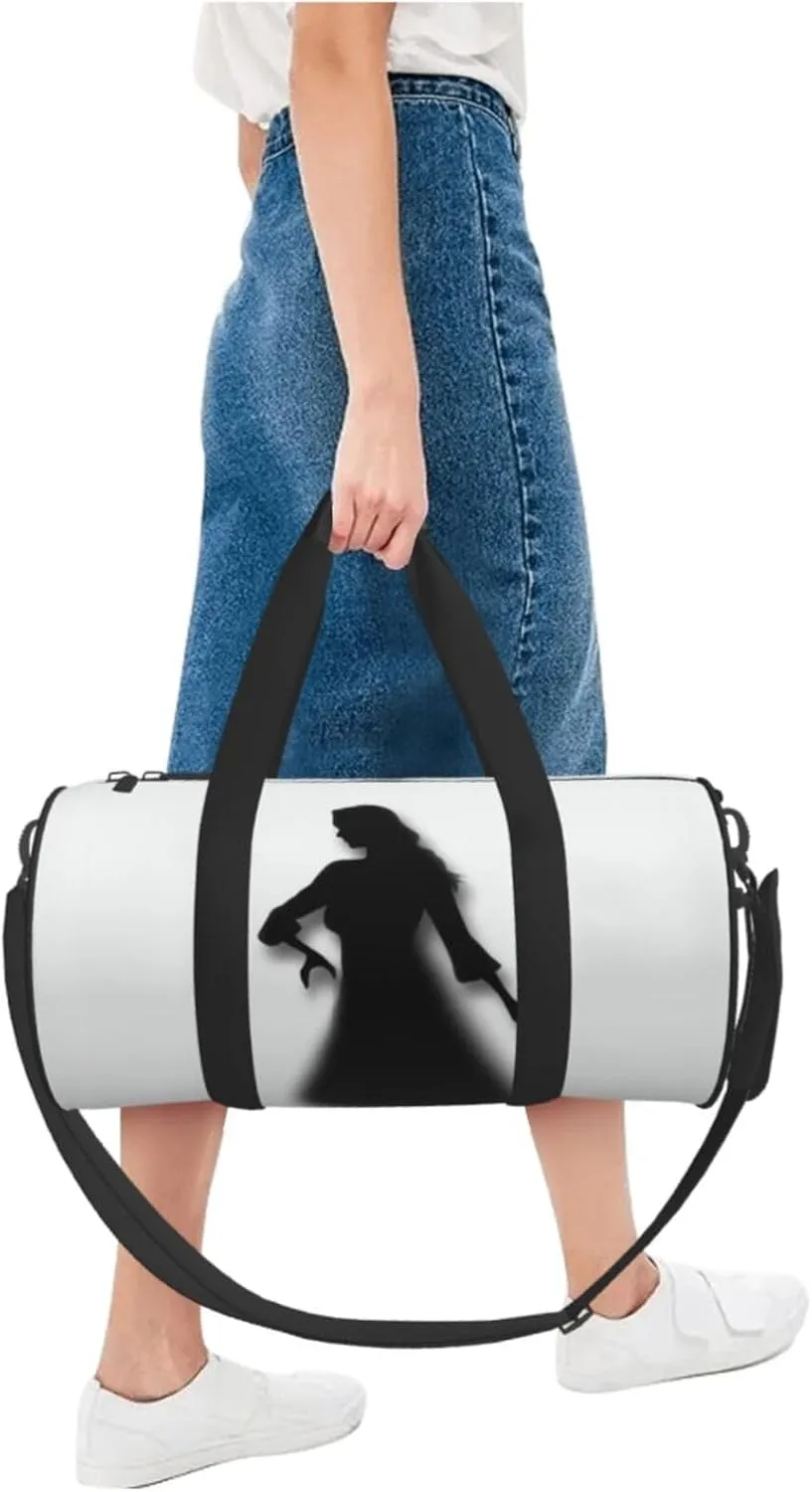 The Shadow of Woman Silhouette Travel Duffle Bag for Men Women Sport Gym Bag Foldable Weekender Bag Carry on Overnight Bag for Travel Swimming Basketball