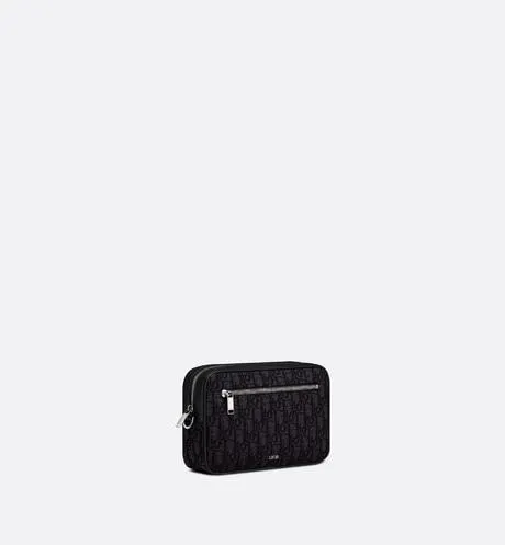 Toiletry Bag • Black Dior Oblique Jacquard