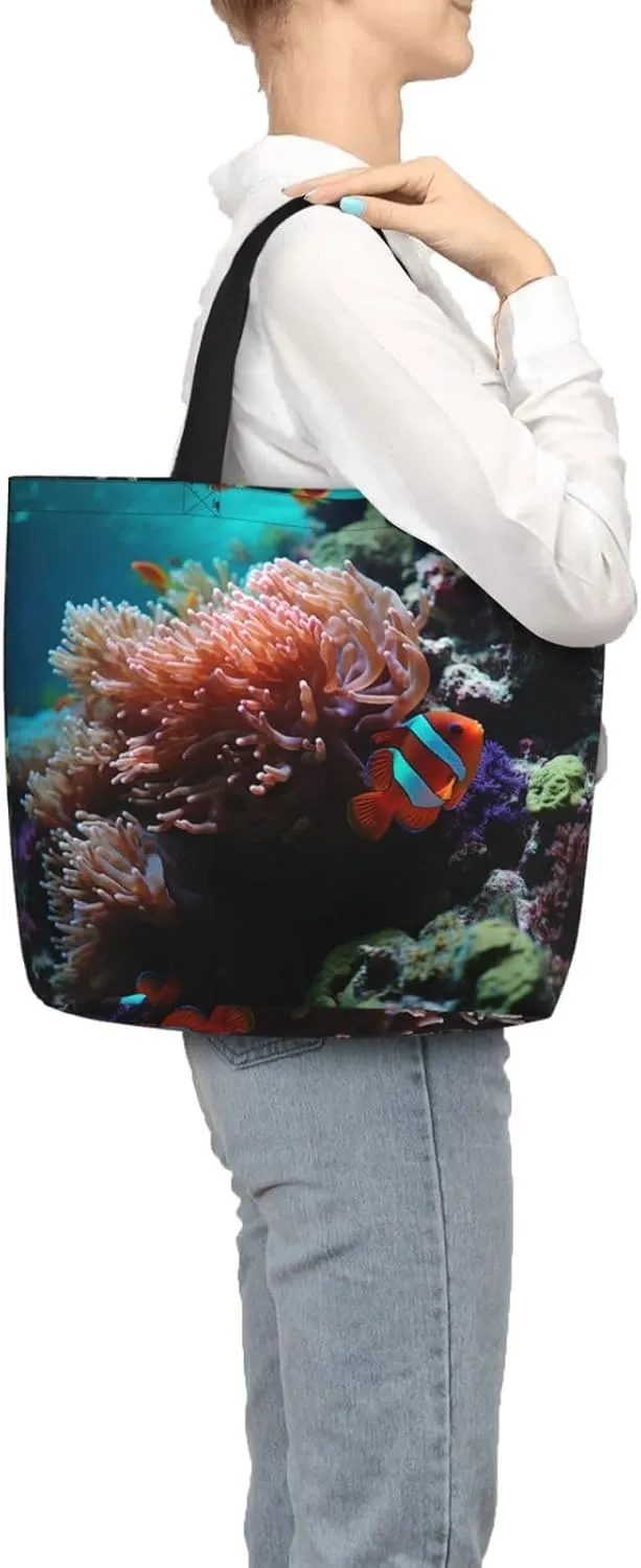 Tote Bag for Women Grocery Bag Reusable Shopping Bag Cupcake Handbag Foldable Shoulder Bag