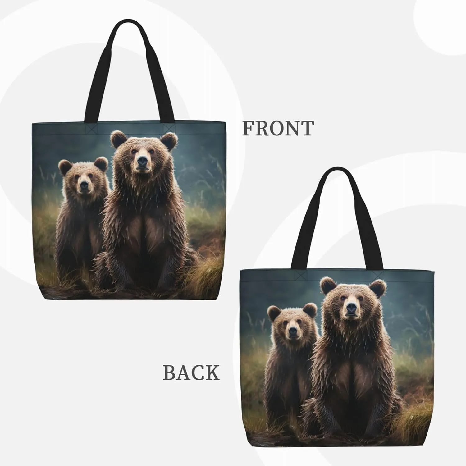 Tote Bag for Women Grocery Bag Reusable Shopping Bag Fall Foliage Pug Dog Handbag Foldable Shoulder Bag