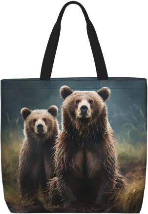 Tote Bag for Women Grocery Bag Reusable Shopping Bag Fall Foliage Pug Dog Handbag Foldable Shoulder Bag