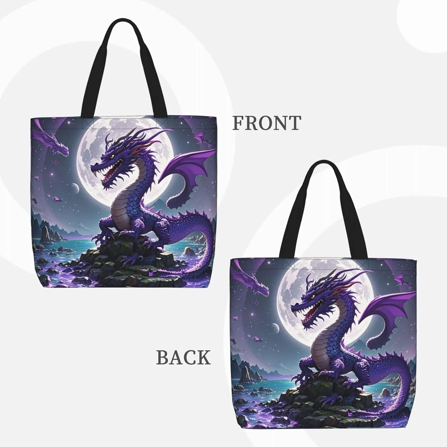 Tote Bag Large Capacity Grocery Bag With Zipper Ringtailed Lemur Shopping Bag Shoulder Bag for Women