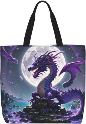 Tote Bag Large Capacity Grocery Bag With Zipper Ringtailed Lemur Shopping Bag Shoulder Bag for Women