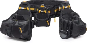 ToughBuilt - 4-piece Contractor Tool Belt Set - Heavy Duty and Durable - 3 Cliptech Pouches and padded Toolbelt - (TB-CT-101-4P)