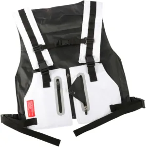 Toyvian Outdoor Fitness Vest for Men Highly Visible Reflective Multi Pocket Training Vest for Running Cycling Camping White