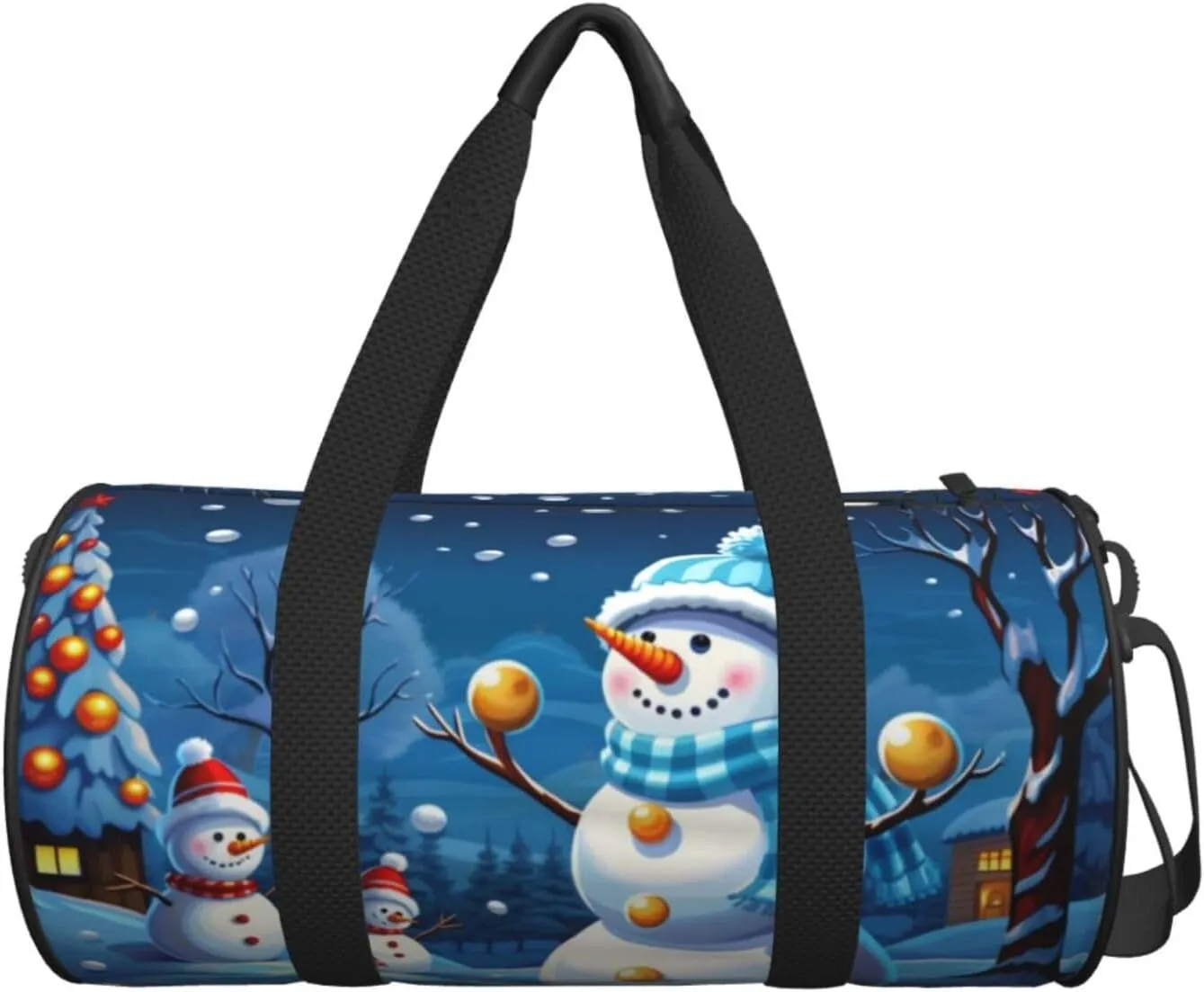 Travel Bag For Women,Winter Snowman Print Personal Item Duffle Bags,Weekend Travel Duffel Tote Bag,Travel Sport Gym Bag For Men,Airplane Travel Essentials For Flying