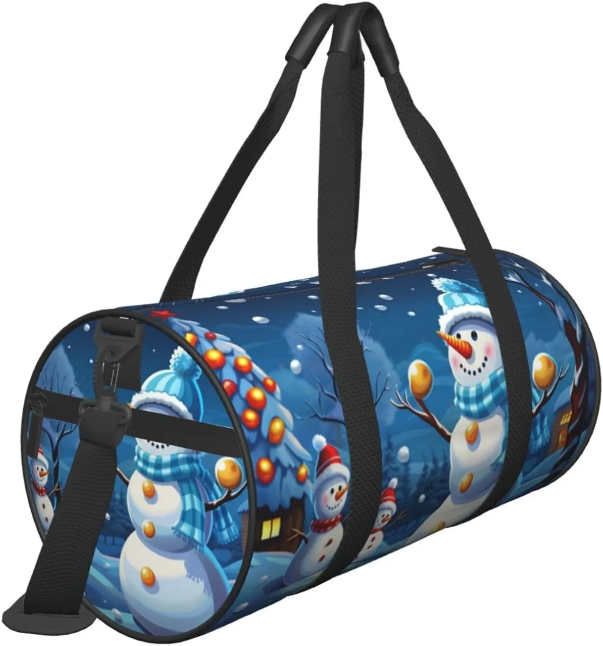 Travel Bag For Women,Winter Snowman Print Personal Item Duffle Bags,Weekend Travel Duffel Tote Bag,Travel Sport Gym Bag For Men,Airplane Travel Essentials For Flying