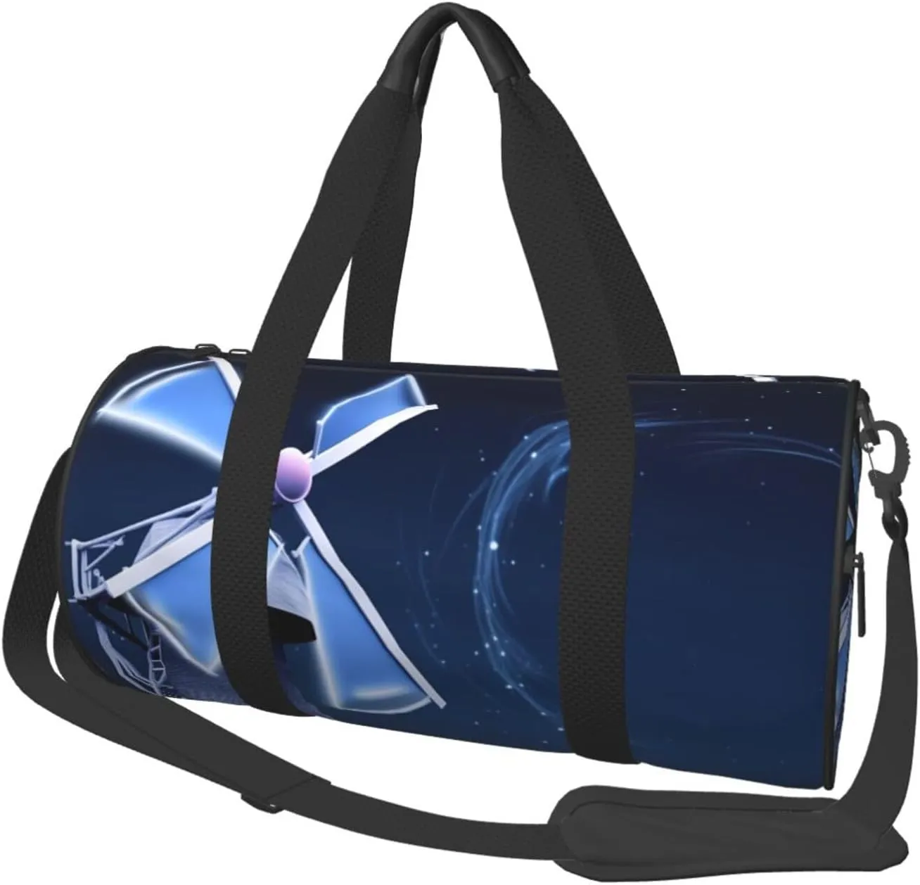 Travel Duffel Bag Foldable Weekender Overnight Bag Windmill Blue Sports Tote Gym Bag Large Capacity Lightweight Carry On Luggage Bag for Men Women