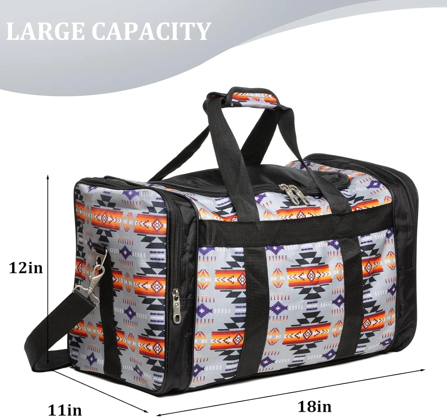 Travel Duffel Bag for Women Men, Lightweight Carry On Duffle Bag with Pocket and Adjustable Strap for Camping Travel Gear Gym