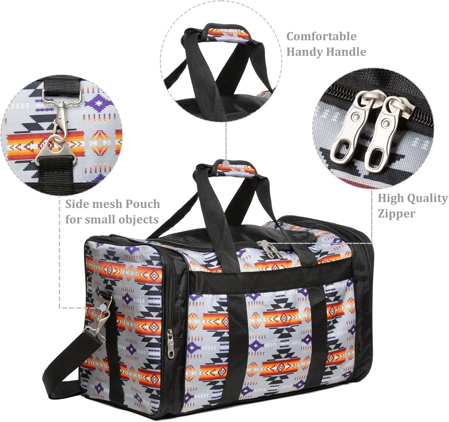 Travel Duffel Bag for Women Men, Lightweight Carry On Duffle Bag with Pocket and Adjustable Strap for Camping Travel Gear Gym