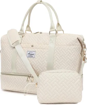Travel Duffel bag for Women,Weekender Bags,Overnight Bags,Travel Essentials Carry on Bag with Shoe Compartment,Gym Bag with Wet Pocket,Personal Item travel bag,Hospital Bag for Women Labor Delivery