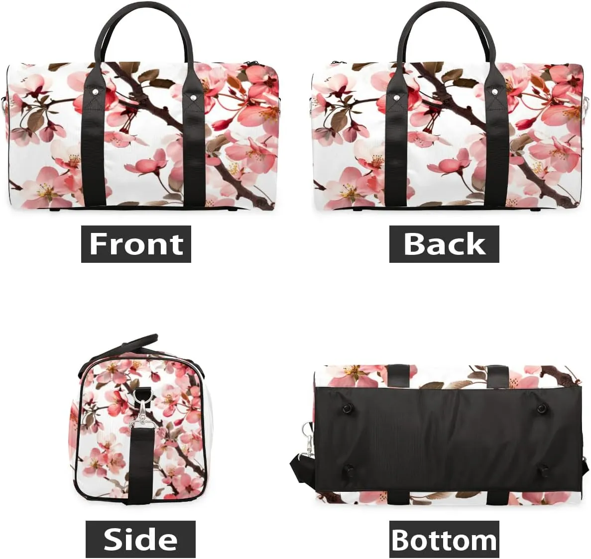 Travel Duffel Bag, Japan Cherry Blossoms Flower Floral Sports Tote Gym Bag Foldable Western Aztec Weekender Bag Carry on Luggage Handle Bag Overnight Shoulder Bag for Women Men,A-227