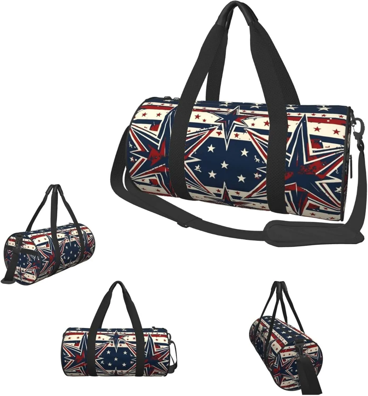 Travel Duffel Bag Patriot Star Line Weekender Overnight Bag For Men Women Large Capacity Sports Gym Bag Canvas Carry On Tote Bags For Travel Yoga
