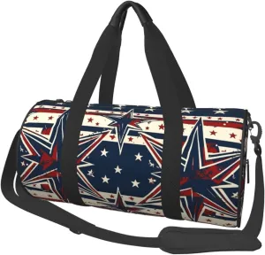 Travel Duffel Bag Patriot Star Line Weekender Overnight Bag For Men Women Large Capacity Sports Gym Bag Canvas Carry On Tote Bags For Travel Yoga