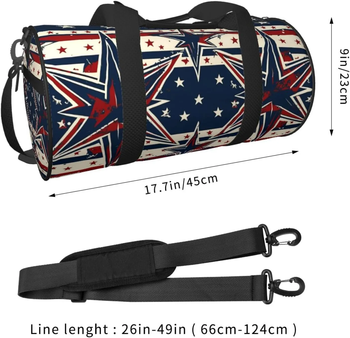 Travel Duffel Bag Patriot Star Line Weekender Overnight Bag For Men Women Large Capacity Sports Gym Bag Canvas Carry On Tote Bags For Travel Yoga