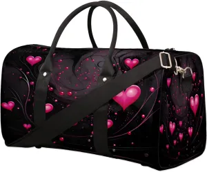 Travel Duffel Bags Valentine's Day Tree Love Fantasy Waterproof Sport Gym Tote Bag Overnight Shoulder Bag Carry On Bag Foldable Travel Bag Overnight Shoulder Bag for Women Men