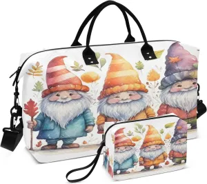Travel Duffle Bag, Autumn Dwarfs Gym Bag with Storage Bag Weekender Overnight Bag for Men Women Trip Sports Yoga