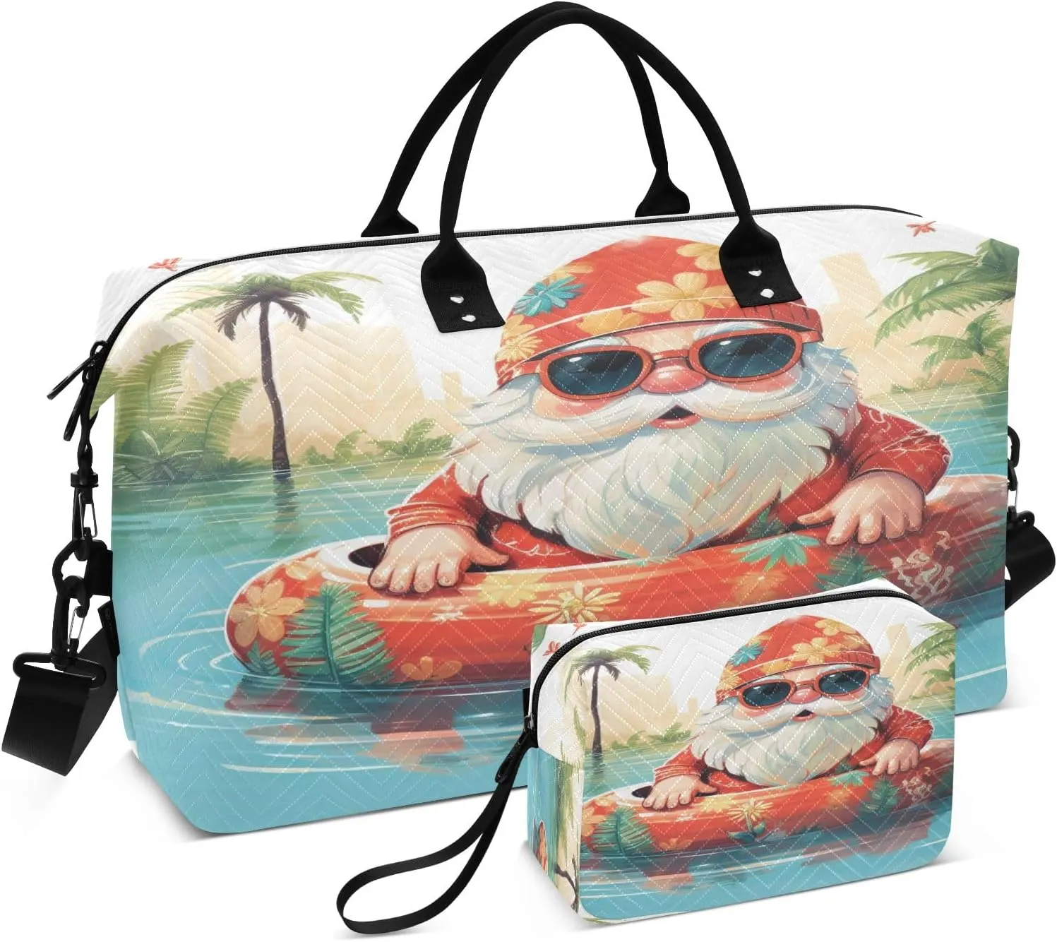 Travel Duffle Bag, Beach Swimming Dwarf Gym Bag with Storage Bag Weekender Overnight Bag for Men Women Trip Sports Yoga