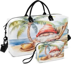 Travel Duffle Bag, Beach Vacation Dwarf Gym Bag with Storage Bag Weekender Overnight Bag for Men Women Trip Sports Yoga