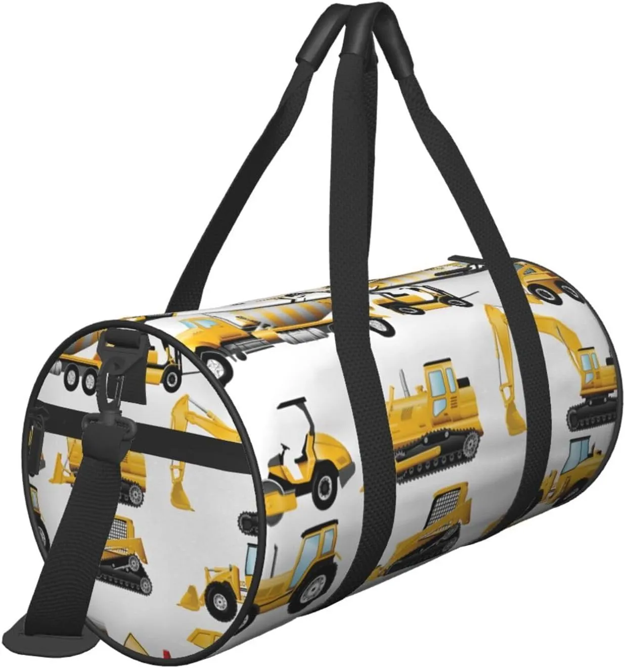 Travel Duffle Bag for Men Women, Color Construction Site Machinery Signs Duffle Bags for Sport Gym Overnight Luggage