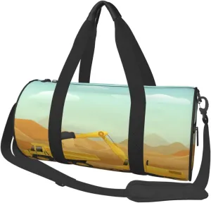 Travel Duffle Bag for Men Women, Construction Machinery Duffle Bags for Sport Gym Overnight Luggage