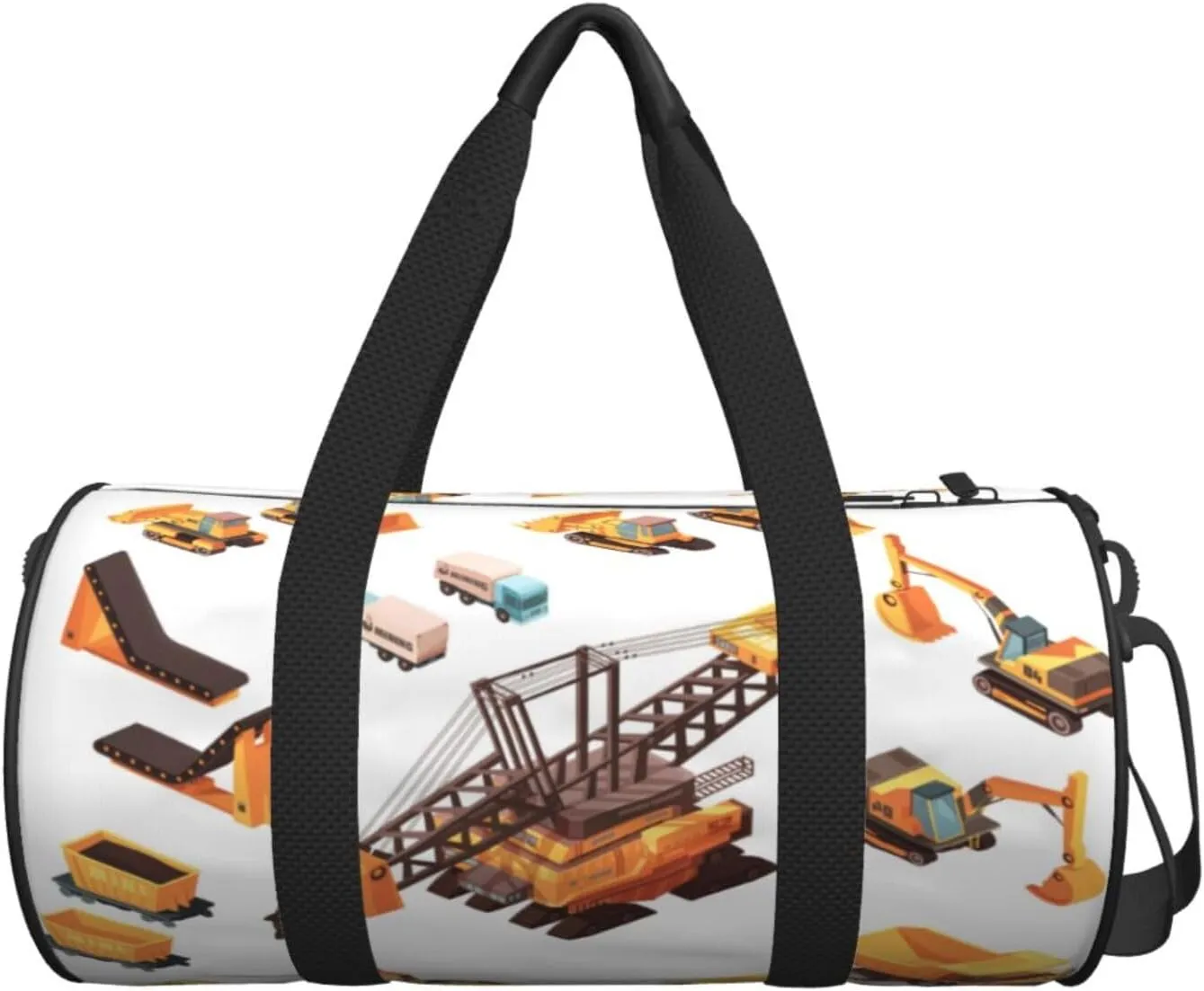 Travel Duffle Bag for Men Women, Mining Machinery Duffle Bags for Sport Gym Overnight Luggage