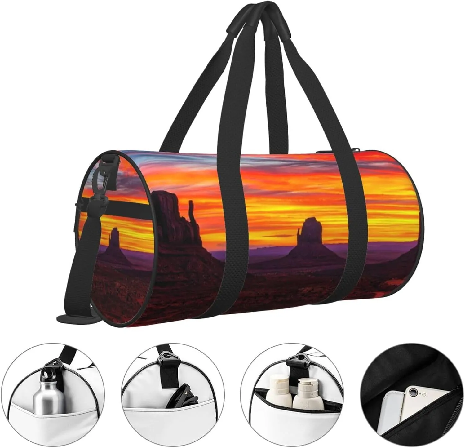 Travel Duffle Bag for Men Women, Monument Valley Duffle Bags for Sport Gym Overnight Luggage