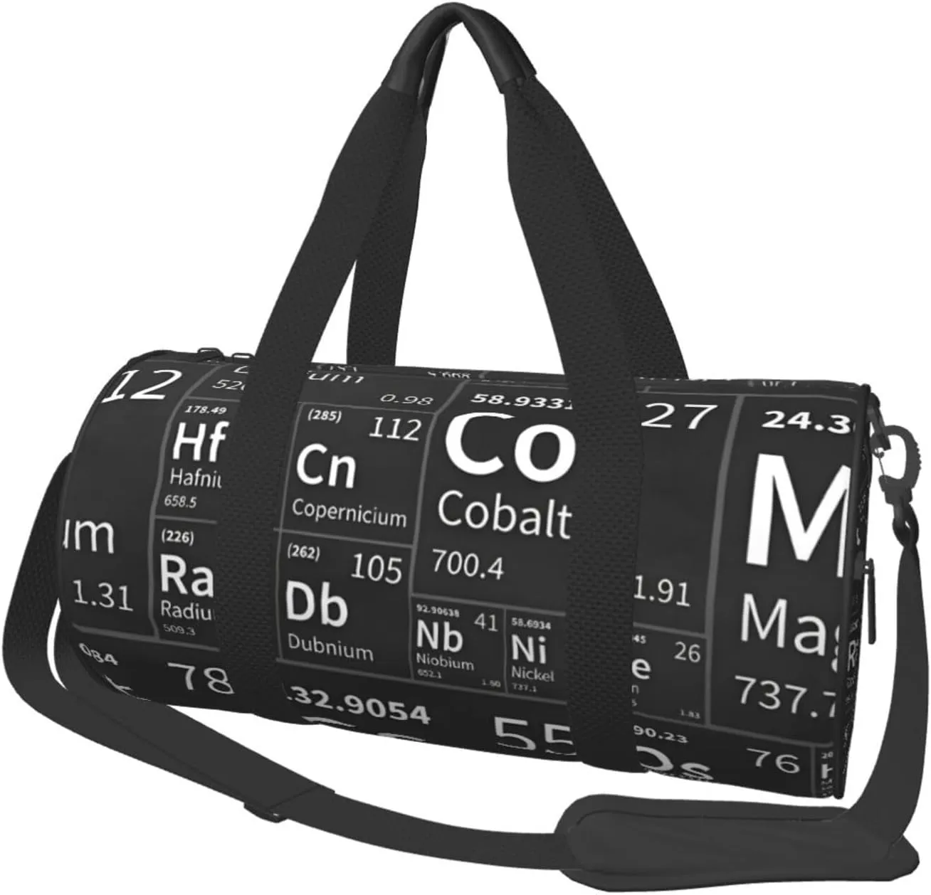 Travel Duffle Bag for Men Women, Periodic Table Science Chemistry Duffle Bags for Sport Gym Overnight Luggage