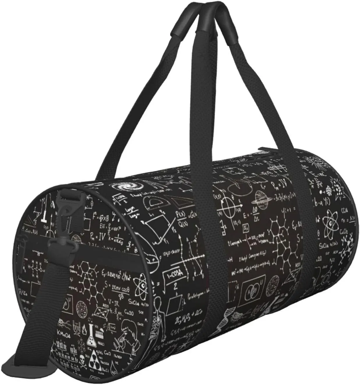 Travel Duffle Bag for Men Women, Science formulas Chalkboard Duffle Bags for Sport Gym Overnight Luggage