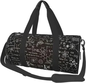 Travel Duffle Bag for Men Women, Science formulas Chalkboard Duffle Bags for Sport Gym Overnight Luggage