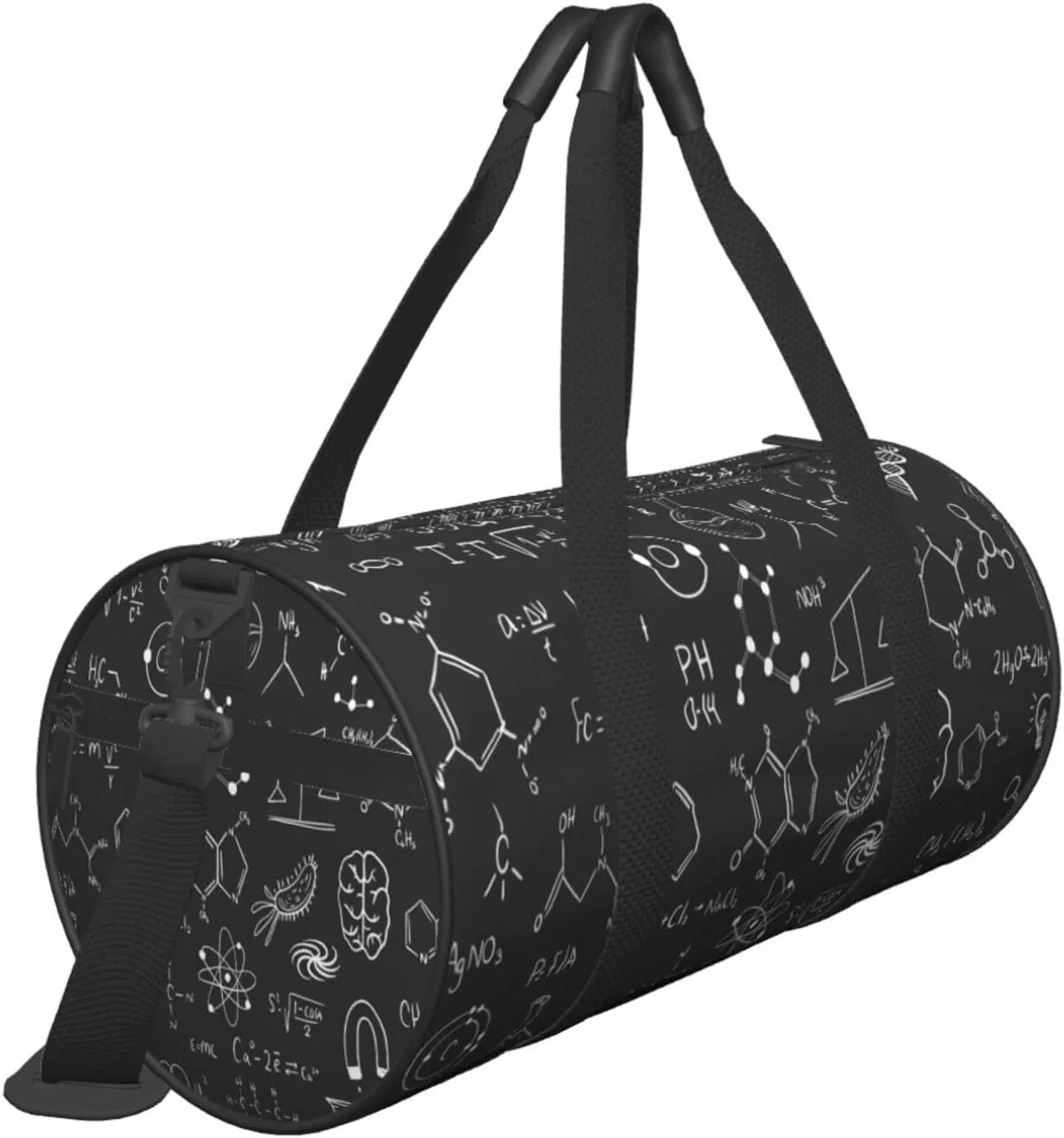 Travel Duffle Bag for Men Women, Scientific Chemistry Chalkboard Duffle Bags for Sport Gym Overnight Luggage