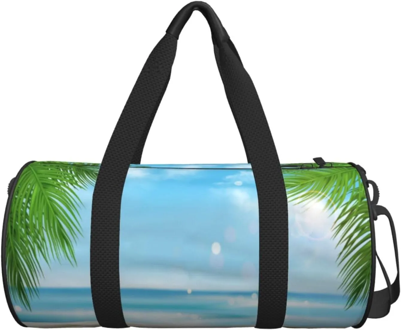 Travel Duffle Bag for Men Women, Sea Beach Tree Flower Duffle Bags for Sport Gym Overnight Luggage