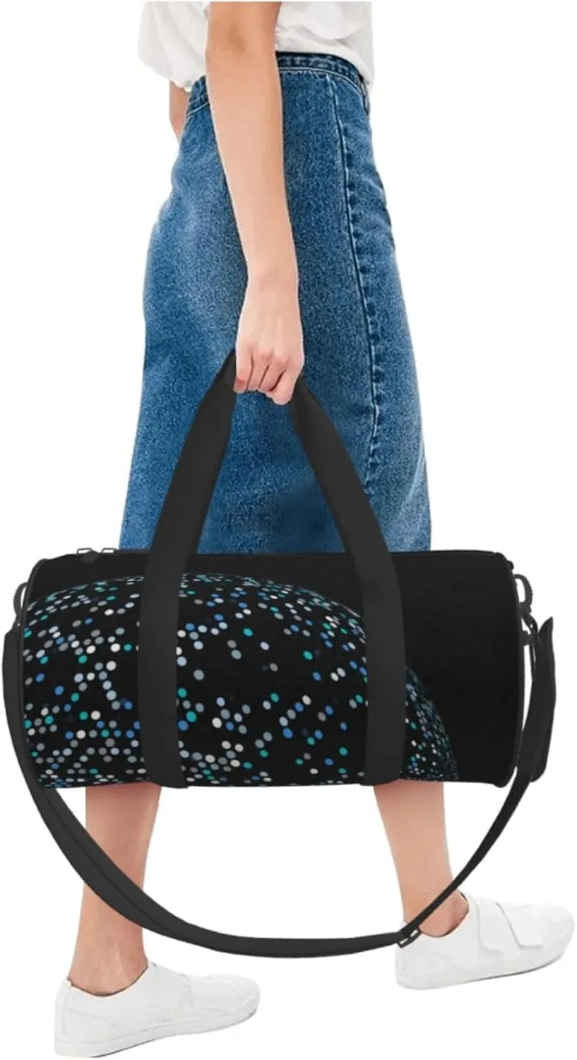 Travel Duffle Bag for Men Women, Sphere Polka Dots Duffle Bags for Sport Gym Overnight Luggage