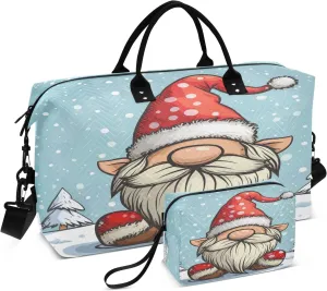 Travel Duffle Bag, Little Winter Dwarf Gym Bag with Storage Bag Weekender Overnight Bag for Men Women Trip Sports Yoga