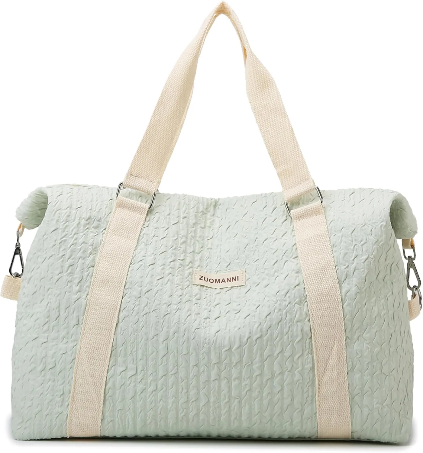 Travel Duffle Bag,Weekender Bags for Women Men,Overnight Carry On Tote Bags,Large Sports Gym Bags Portable Double Layer Wet Pocket Traveling Duffel Tote Bag Green