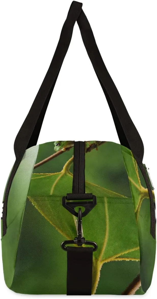 Tree Frog Personalized Kids Duffel Bag for Girls Boys, Frog Customized Name Dance Bag Overnight Small Duffel Bag Carry On Weekend Sports Gym Travel Bag for School Practice Gymnastics Ballet